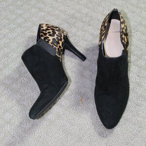 Women's Sz 7.5B Cole Haan Raquel Suede and Cow Hair Cheetah Print Heels